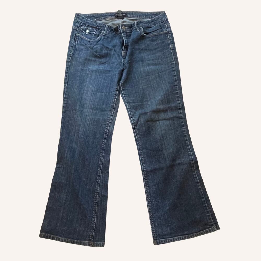 BANANA REPUBLIC jeans stretch size 14R medium dark wash boot cut
